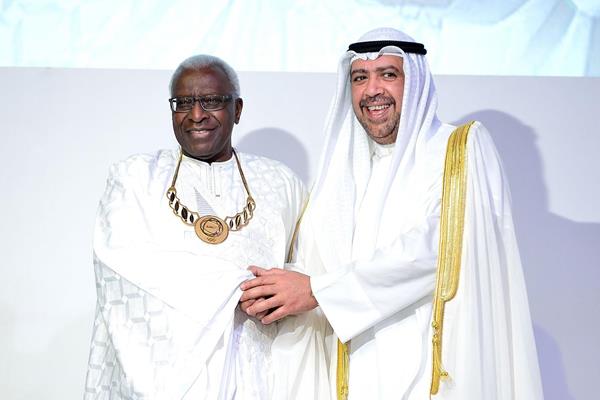 (l-r) IAAF President Lamine Diack and ANOC President Sheikh Ahmad Al-Fahad Al-Sabah (Getty Images)