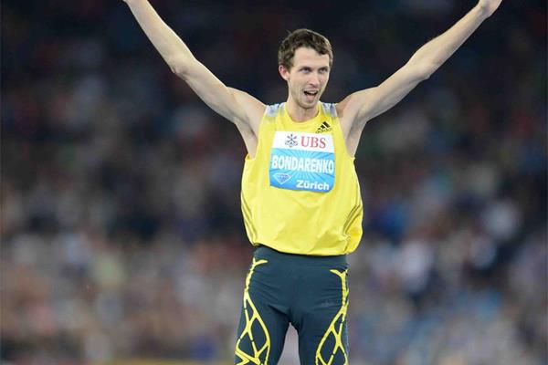 Bogdan Bondarenko, winner of the High Jump at the 2013 IAAF Diamond League meeting in Zurich (Jiro Mochizuki)