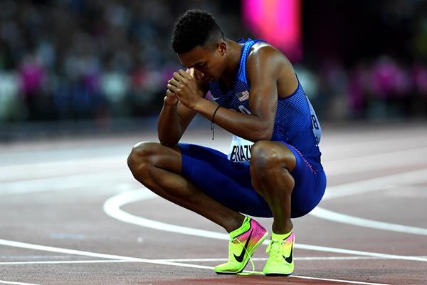 Donavan Brazier after his semifinal at the 2017 World Championships (Getty Images)