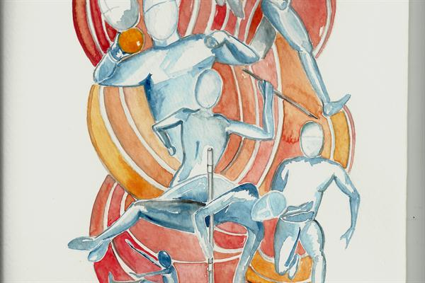 The winning painting of the IAAF World Athletics Day Poster Contest (IAAF)