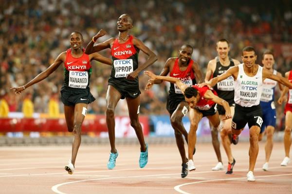 Asbel Kiprop wins the 1500m at the IAAF World Championships, Beijing 2015 (Getty Images)