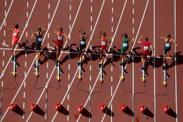 The start of the decathlon 100m at the IAAF World Championships, Beijing 2015 (Getty Images)