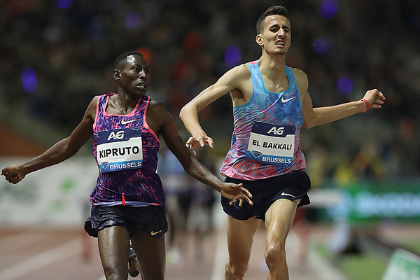 Conseslus Kipruto wins the steeplechase at the IAAF Diamond League final in Brussels (Giancarlo Colombo)
