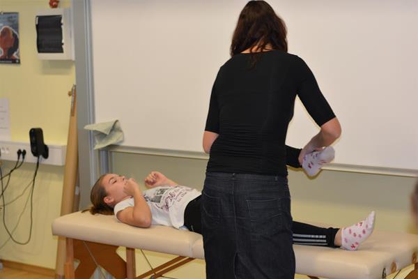 A child undergoes a physiological check-up, organised by ABW and ACK (Organisers)