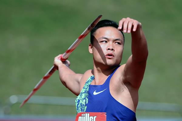 Cheng Chao-Tsun, winner of the javelin at the IAAF Diamond League meeting in Birmingham (Mark Shearman)