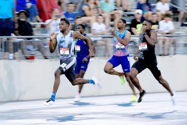 Noah Lyles on his way to the 200m title at the US Championships (Getty Images)