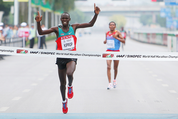 Wilson Kiprop ends Zersenay Tadese's reign in Nanning (Getty Images)