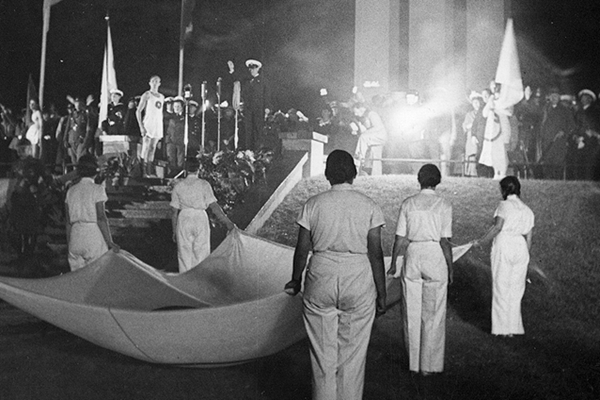 The opening ceremony of the 1936 Olympics (Getty Images)