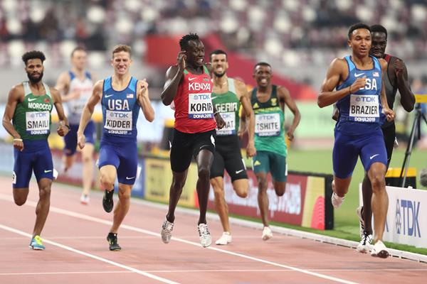 Donavan Brazier wins his semi-final at the IAAF World Athletics Championships Doha 2019 (Getty Images)