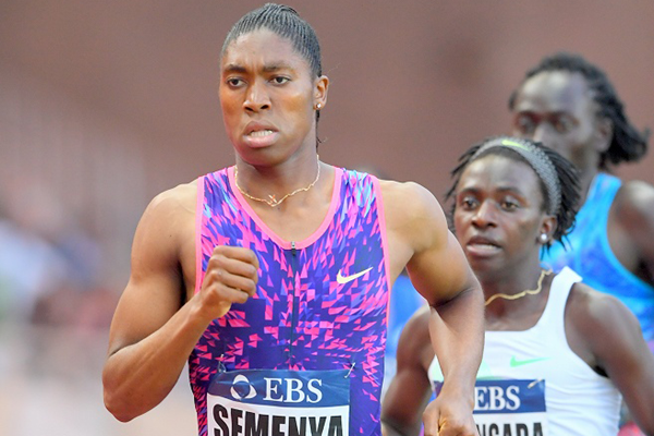 Caster Semenya on her way to winning the 800m at the IAAF Diamond League meeting in Monaco (Jiro Mochizuki)