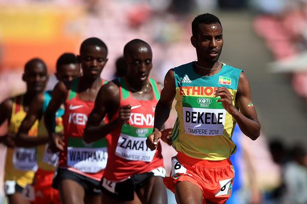 Telahun Haile Bekele in the 5000m at the IAAF World U20 Championships Tampere 2018 (Getty Images)