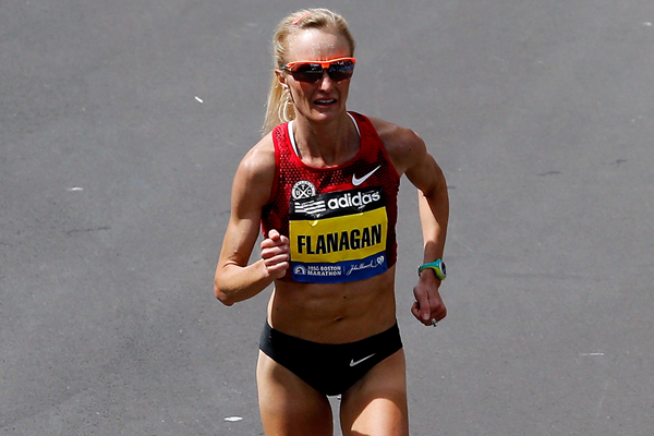 Shalane Flanagan in action at the Boston Marathon (Getty Images)