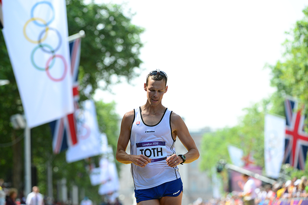 Matej Toth in the 50km race walk at the London 2012 Olympic Games (AFP / Getty Images)