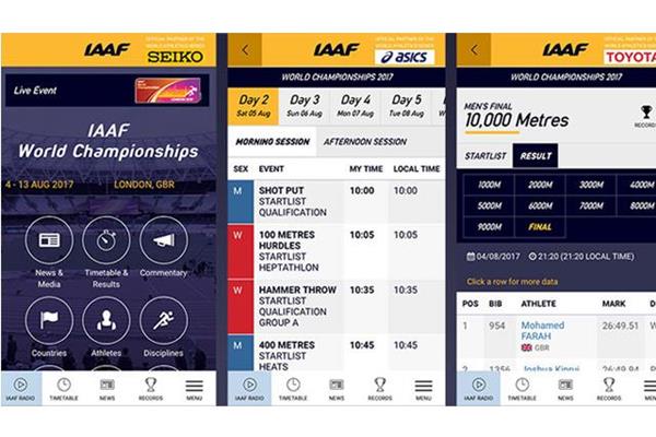 IAAF app 2017 ()