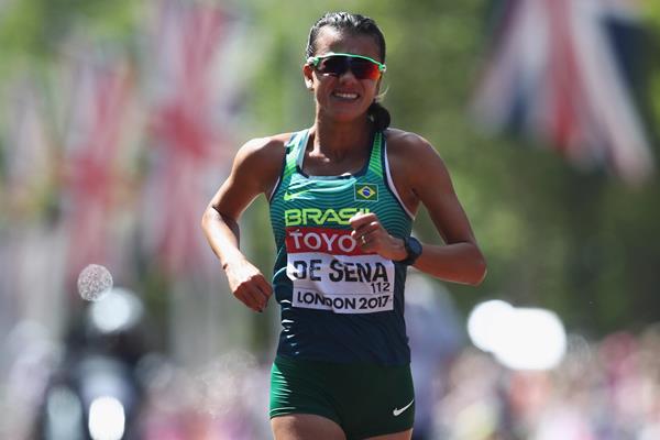 Erica de Sena in the 20km race walk at the IAAF World Championships London 2017 (Getty Images)