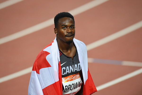 Canada's Aaron Brown after the men's 200m final at the Commonwealth Games (Getty Images)