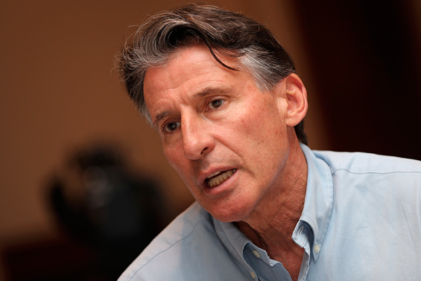 IAAF President Sebastian Coe on the IAAF governance reform roadshow (AFP / Getty Images)