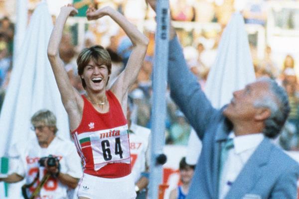Stefka Kostadinova, winner of the high jump at the 1987 IAAF World Championships in Rome (Getty Images)