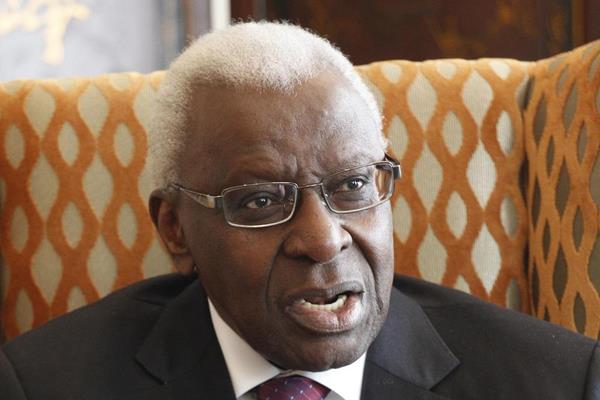 IAAF President Diack speaking in Xiamen ahead of the 2014 Xiamen International Marathon (IAAF)