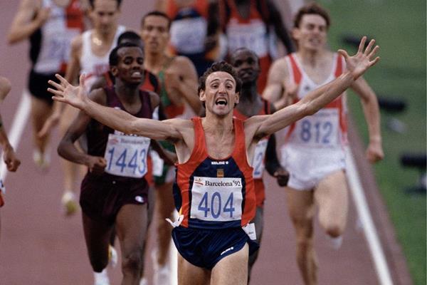 Fermin Cacho wins the 1992 Olympic Games 1500m title (Getty Images)