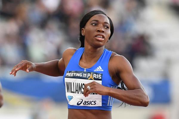Novlene Williams-Mills takes the 400m at the IAAF Diamond League meeting in Paris (Gladys Chai von der Laage)