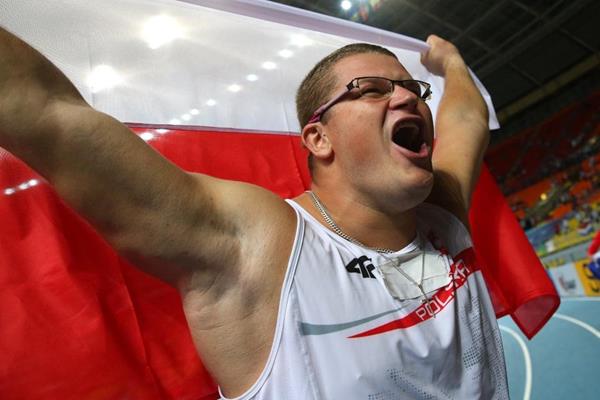 Pawel Fajdek in the mens Hammer Throw Final at the IAAF World Athletics Championships Moscow 2013 (Getty Images)