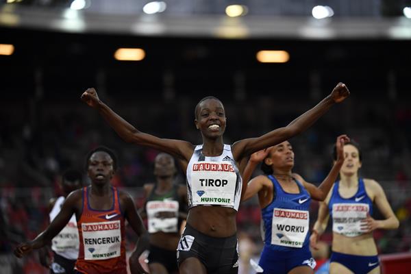 Agnes Tirop, the Stockholm 5000m winner (Hasse Sjogren)