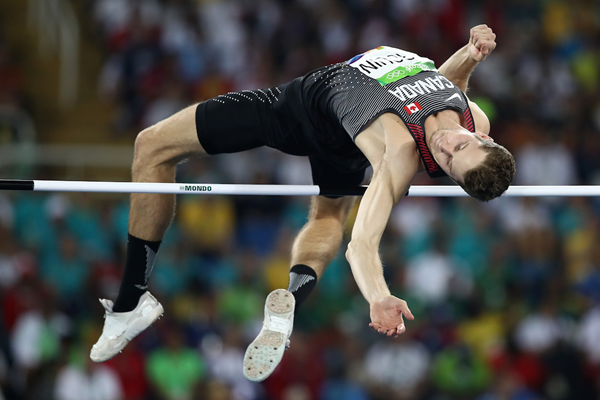 Derek Drouin competes in the high jump at the Rio Olympics (Getty Images)