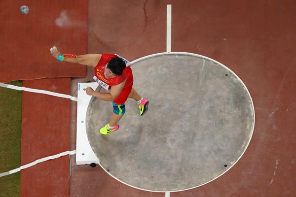 Gong Lijiao in action at the IAAF World Athletics Championships Doha 2019 (Getty Images)