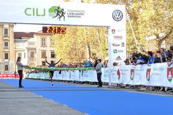 Bornes Chepkirui Kitur wins the Ljubljana Marathon (Organisers)