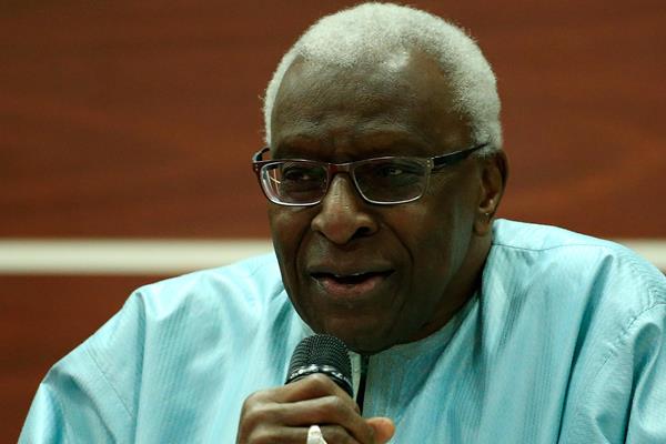 IAAF President Lamine Diack giving the opening address at the 2nd IAAF World Youth Coaches Conference in Cali (Getty Images)