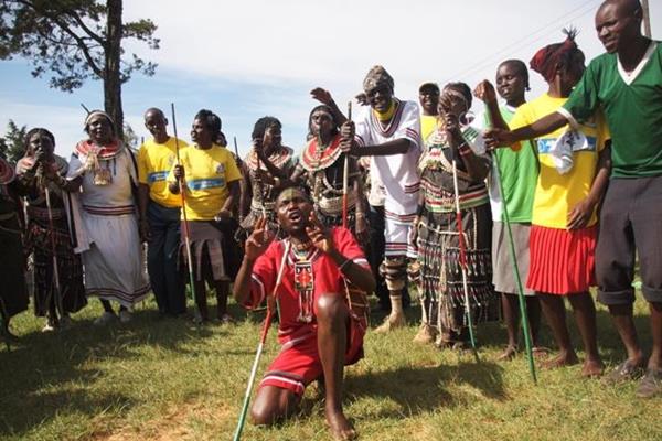 Dancing and celebrations at the Tegla Loroupe Peace Race (TLPF)