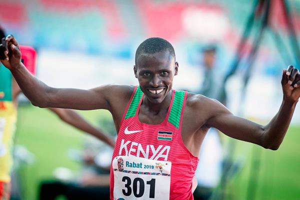 Benjamin Kigen wins the steeplechase at the African Games (AFP / Getty Images)