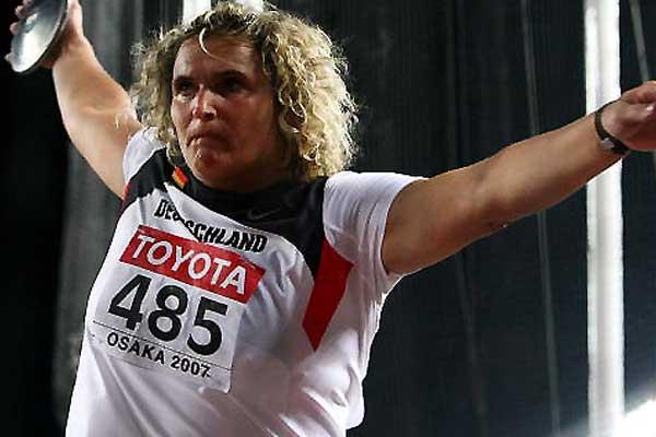 Franka Dietzsch of Germany - third World Discus Throw title (Getty Images)