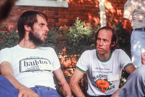 David Martin (r) with Lasse Viren in Atlanta, 1978 (Peter John L Thompson)