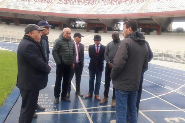 CAA officials on a site visit to 5 July Stadium in Algiers (CAA)