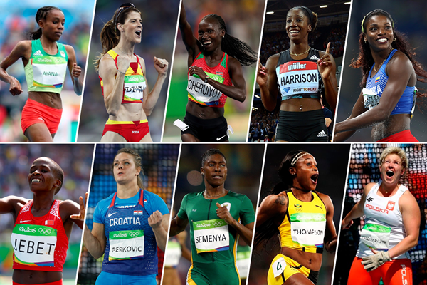 The 2016 World Athlete of the Year women's nominees (Getty Images)