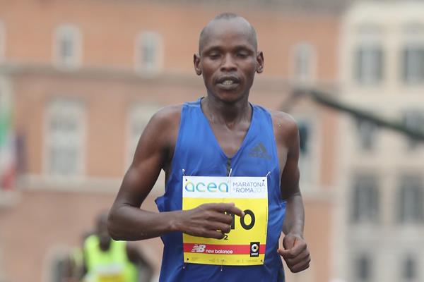 Dominic Ruto at the 2017 Rome Marathon (Giancarlo Colombo)