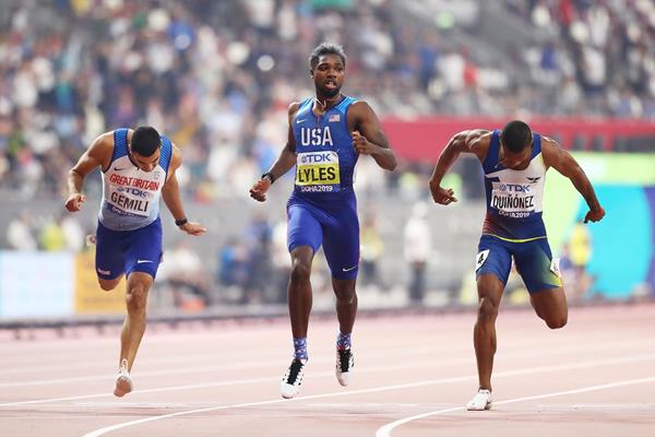 Noah Lyles wins the 200m at the IAAF World Athletics Championships Doha 2019 (Getty Images)