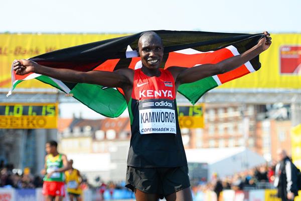 Geoffrey Kipsang Kamworor, winner of the 2014 world half marathon title in Copenhagen (Getty Images)