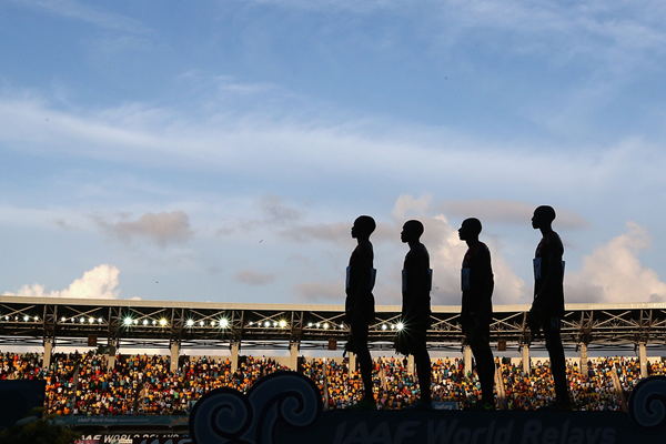 Kenya's 4x1500m team on top of the podium at the IAAF World Relays, Bahamas 2014 (Getty Images)