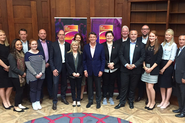 IAAF President Sebastian Coe with London 2017 managing director Cherry Alexander (LOC)