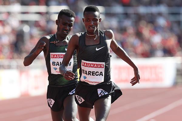 Selemon Barega kicks to a 5000m victory in Stockholm (Giancarlo Colombo)