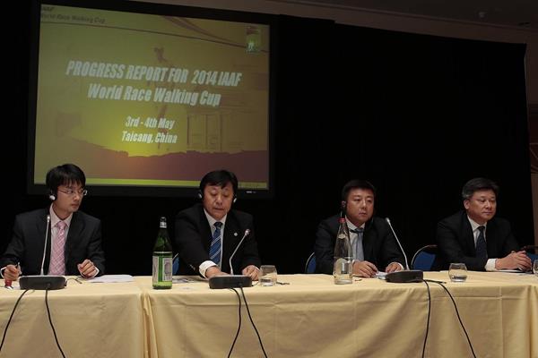 IAAF World Race Walking Cup Taicang 2014 delegation present their progress report (Giancarlo Colombo)