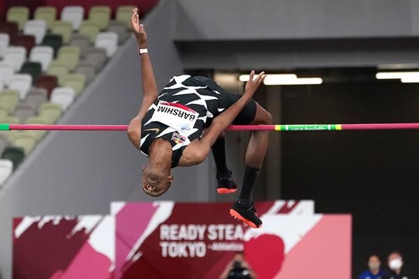 Mutaz Barshim at the Ready Steady Tokyo meeting (Getty Images)