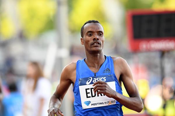 Muktar Edris wins the 3000m at the IAAF Diamond League meeting in Paris (Gladys Chai von der Laage)