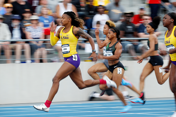 Aleia Hobbs in action in the 100m at the US Championships (Getty Images)