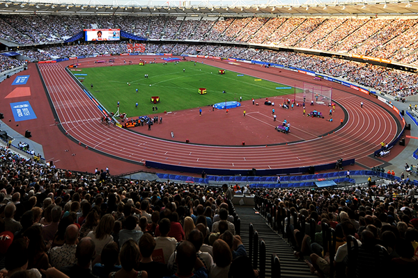 Athletics action at London's Olympic Stadium (AFP / Getty Images)