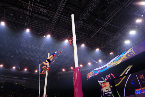 Sandi Morris at the World Indoor Championships in Birmingham (Getty Images)