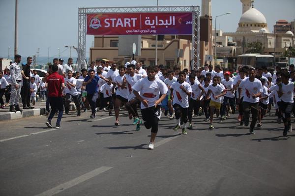 Run 24-1 in Gaza, the first international sporting event in Palestine (Organisers)